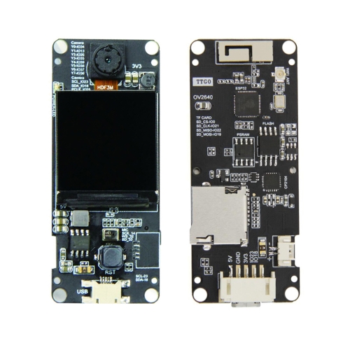 

TTGO T-Camera Plus ESP32-DOWDQ6 8MB SPRAM Camera Module OV2640 1.3 inch Display Camera