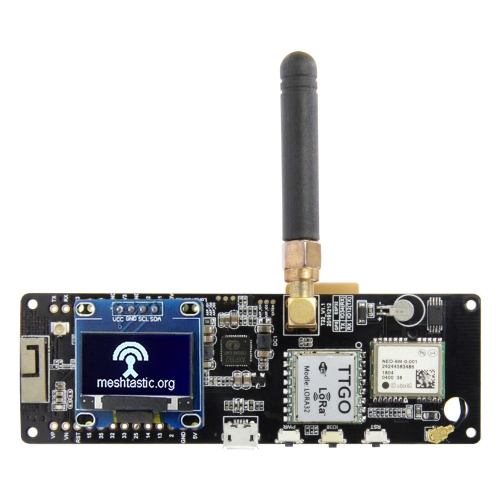 

TTGO Meshtastic T-Beam V1.1 ESP32 868MHz OLED WiFi Bluetooth GPS NEO-6M SMA 18650 Battery Holder
