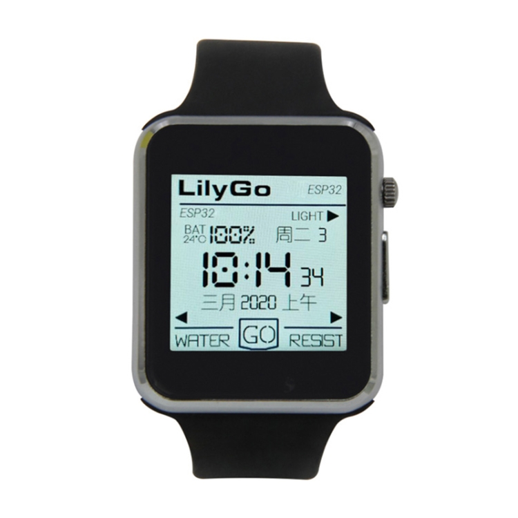 

TTGO T-Watch-2020 ESP32 Main Chip 1.54 inch Touch Display Programmable Wearable Watch (Black)