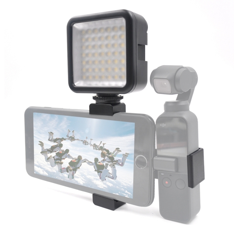 

STARTRC Phone Clamp Mount Fixed Stand Bracket with LED Light for DJI OSMO Pocket (Black)