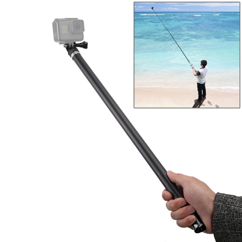 

Super-long Extendable Carbon Fiber Waterproof Self-portrait Handheld Telescopic Monopod Self Stick for DJI Osmo Action, GoPro, Xiaoyi and Other Action Cameras, Max Length: About 2.7m