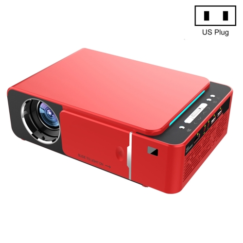 

T6 2000ANSI Lumens 1280P LCD Technology Mini Portable HD Theater Projector, Mobile Phone Version, Support HDMI, AV, VGA, USB (Red)