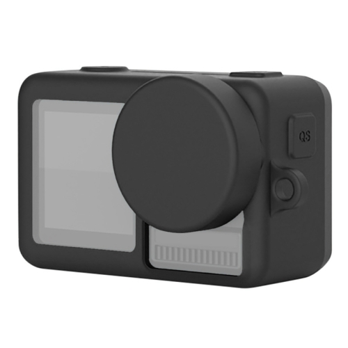 

Silicone Protective Case with Lens Cover & Lanyards for DJI Osmo Action (Black)