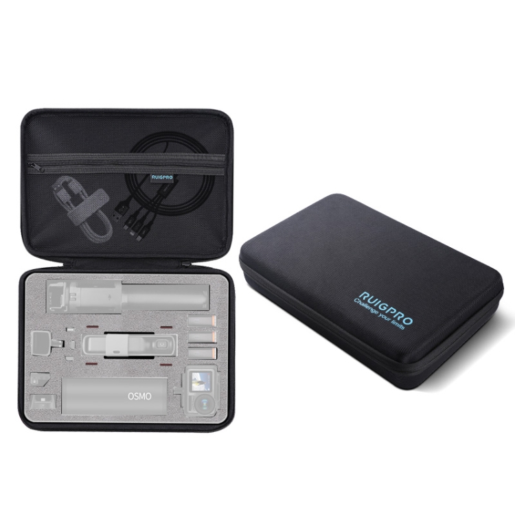 

RUIGPRO Oxford Waterproof Storage Box Case Bag for DJI OSMO Pocket Gimble Camera / OSMO Action, Size: 30.2x20.8x7.2cm (Black)