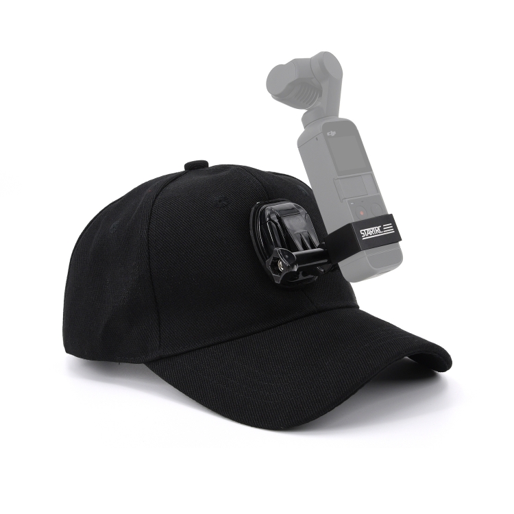 

STARTRC Baseball Hat with J-Hook Buckle Mount & Screw for DJI OSMO Pocket 2(Black)