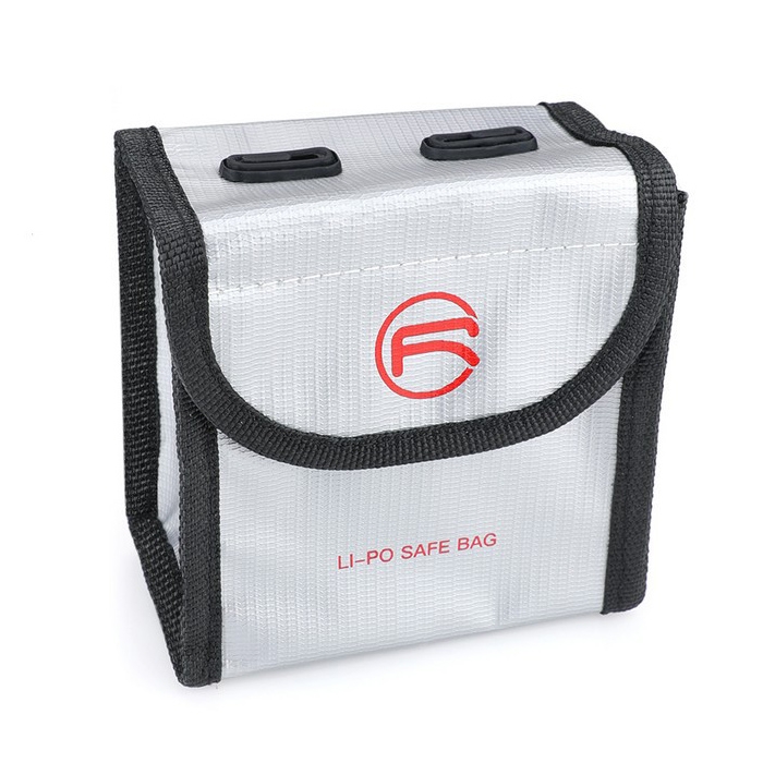 

RCSTQ for DJI FPV Combo 2 x Batteries Li-Po Safe Explosion-proof Storage Bag(Silver)