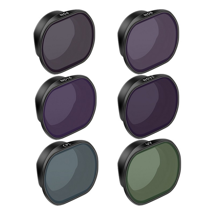 

RCSTQ 6 in 1 ND4+ND8+ND16+ND32+UV+CPL Drone Lens Filter for DJI FPV