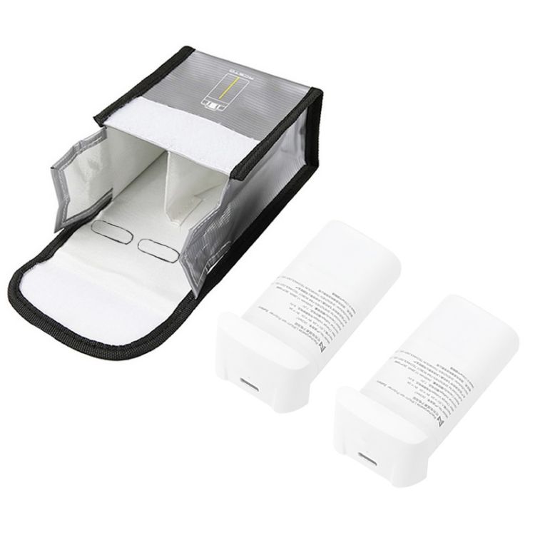 

RCSTQ for FIMI X8 Mini Drone 2 x Batteries Li-Po Safe Explosion-proof Storage Bag (Silver)