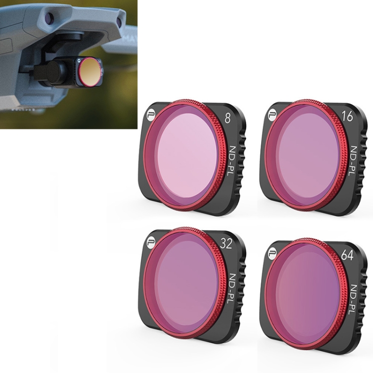 

4 PCS PGYTECH P-16A-035 NDPL8 / 16 / 32 / 64 Lens Filter for DJI Mavic Air 2 Drone Accessories