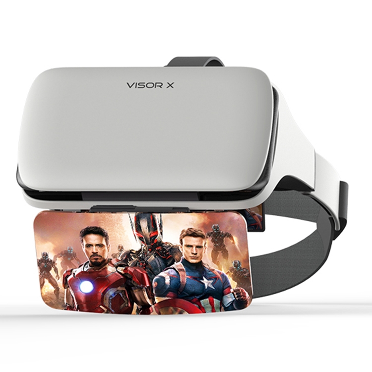 

Visor X Phone Screen Magnifier Head-mounted HD Projector Enlarged Amplifier Movie Gaming Device Safe Distance for Eye Protection (White)