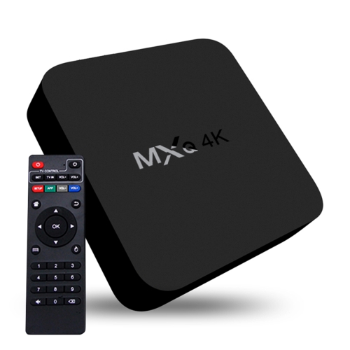 

MXQ 4K Full HD Media Player RK3229 Quad Core KODI Android 7.1 TV Box with Remote Control, RAM: 1GB, ROM: 8GB, Support HDMI, WiFi, Miracast, DLNA(Black)