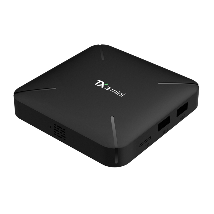 

TX3 mini 4K HD Smart TV BOX,Android 7.1,S905W Quad Core Cortex-A53 Up to 2GHz,2GB+16GB, Support TF Card, SPDIF, LAN, AV, WiFi(Black)