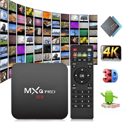 

MXQ Pro 4K TV Box Android 10.0 Media Player wtih Remote Control, Allwinner H3 Quad Core ARM Cortex-A7, 1GB+8GB, 5G WiFi / Ethernet / TF / USB