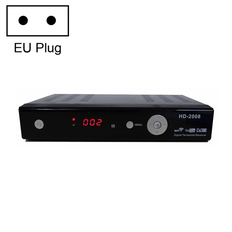 

HD-2008 T2 HD Digital TV Box with Remote Control, Montage MT2203 Dual Core, Support WiFi, EU Plug