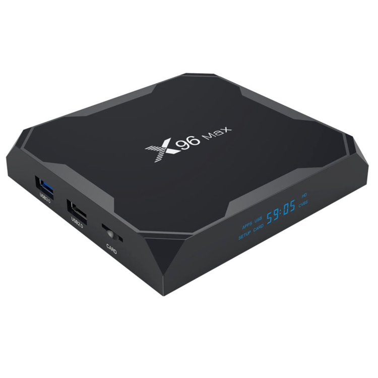 

X96 Max 4K Ultra HD Media Player Smart TV Box with Remote Controller, Android 8.1, Amlogic S905X2 Quad Core ARM Cortex-A53 up to 2GHz, 4GB+32GB, Support TF Card, RJ45, Dual Band WiFi, Bluetooth(Black)