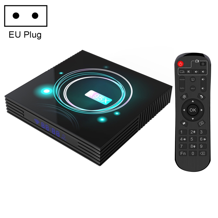 

A95X F3 Slim 4K Smart TV BOX Android 9.0 Media Player wtih Remote Control, Quad-core Amlogic S905X3, RAM: 2GB, ROM: 16GB, EU Plug