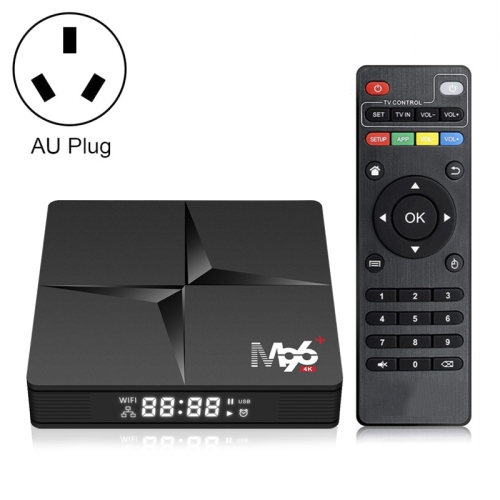 

M96+ 4K Smart TV BOX Android 10 Media Player wtih Remote Control, Quad-core RK3318, RAM: 4GB, ROM: 32GB, Dual Band WiFi, Bluetooth, AU Plug