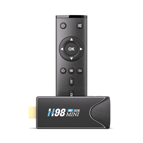 

H98 Mini 4K Dongle Smart TV BOX Android 10 Media Player with Remote Control, Allwinner H313 Quad-core ARM Cortex-A53, RAM: 2GB, ROM: 8GB, Support WiFi, Bluetooth, OTG, AU Plug