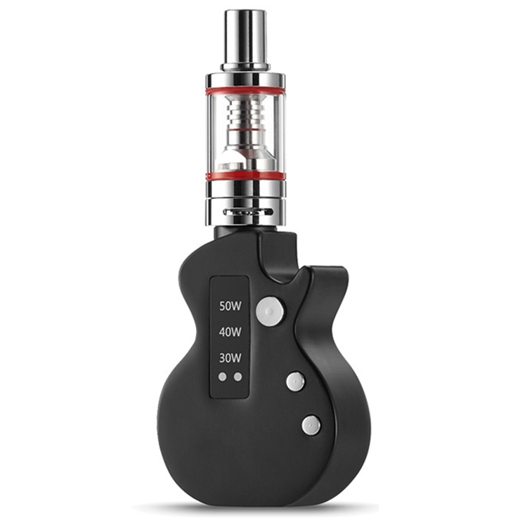 

LEXINTONG 50W 1050mAh Battery Guitar Shape Electronic Cigarette Regulator Atomizer Starter Kit (Black)