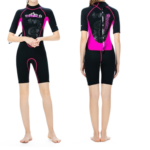 

SLINX 1104 3mm Neoprene Super Elastic Wear-resistant Warm U-splicing Wet Short-sleeved One-piece Wetsuit for Women, Size: S