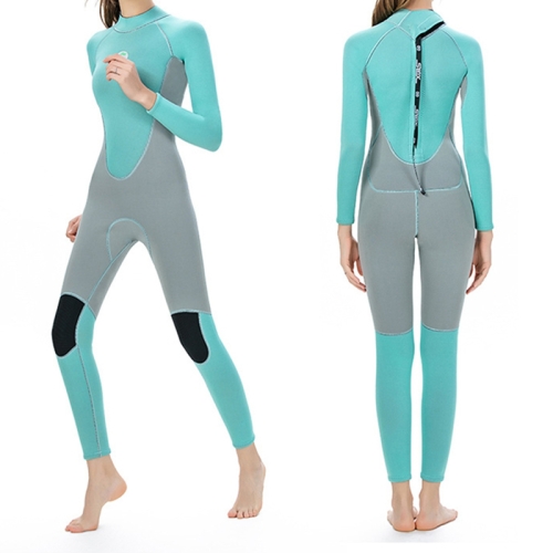 

SLINX 1710 3mm Neoprene Super Elastic Wear-resistant Warm Contrast Long-sleeved One-piece Diving Wetsuit for Women, Size: XS