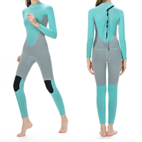 

SLINX 1710 3mm Neoprene Super Elastic Wear-resistant Warm Contrast Long-sleeved One-piece Diving Wetsuit for Women, Size: M