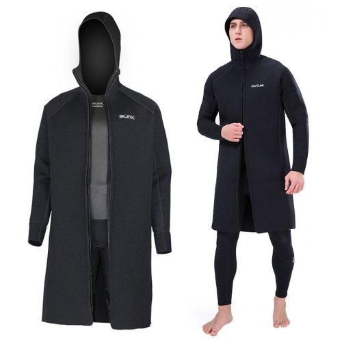 

SLINX 1831 3mm Neoprene Sunscreen Warm Long-sleeved Hooded Diving Overcoat for Men, One Size