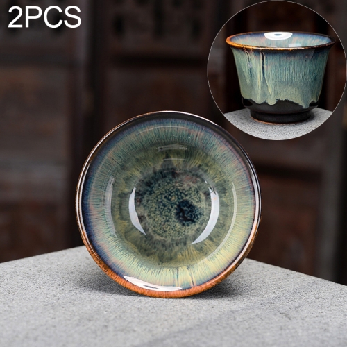 

2 PCS Kiln Transmutation Kongfu Bowl Ceramic Tea Cup 6