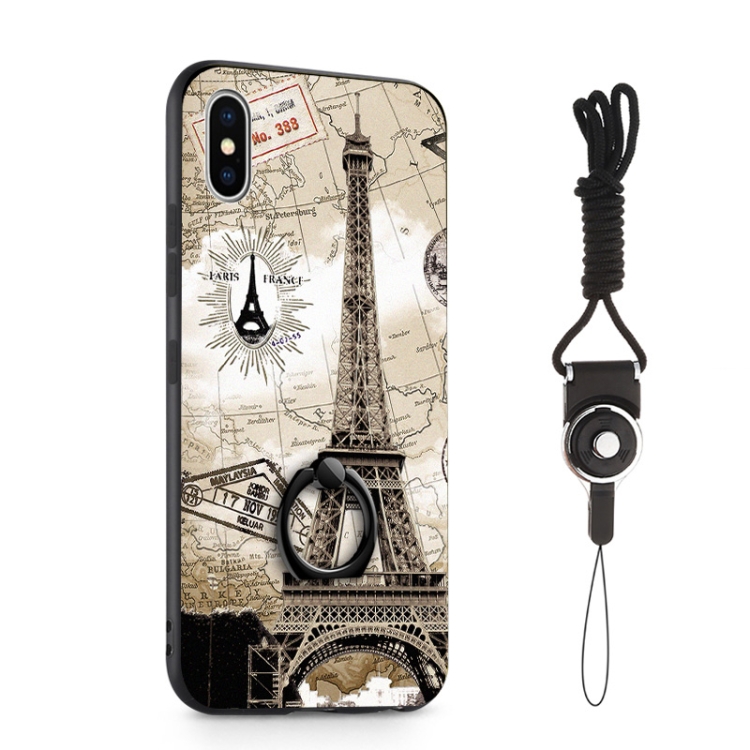 

Painted 3D Embossed Shockproof Case with Holder For iPhone XS Max(Tower)