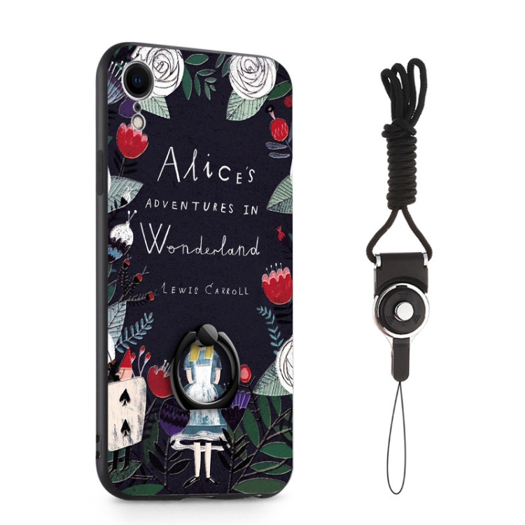 

Painted 3D Embossed Shockproof Case with Holder For iPhone XR(Girl)