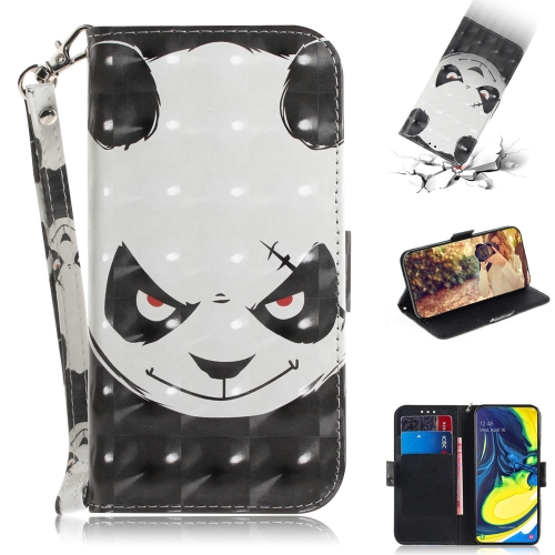 

3D Painting Pattern Coloured Drawing Horizontal Flip Leather Case with Holder & Card Slots & Wallet for Galaxy A80 / A90(Angry Bear)