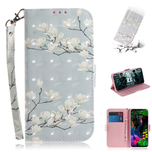 

3D Painting Pattern Coloured Drawing Horizontal Flip Leather Case with Holder & Card Slots & Wallet For LG G8 ThinQ(Mognolia)