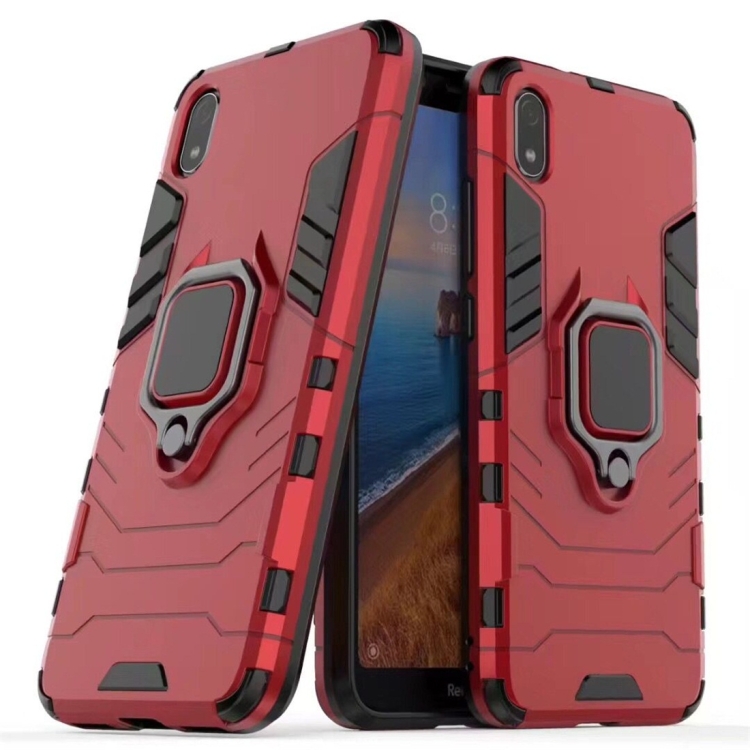 

PC + TPU Shockproof Protective Case with Magnetic Ring Holder(Red)