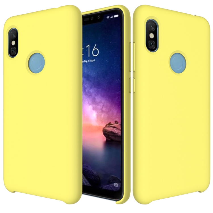 

Solid Color Liquid Silicone Dropproof Protective Case for Xiaomi Redmi Note 6 Pro(Yellow)