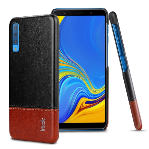 

IMAK Ruiyi Series Concise Slim PU + PC Protective Case for Galaxy A7 (2018)(Black+Brown)