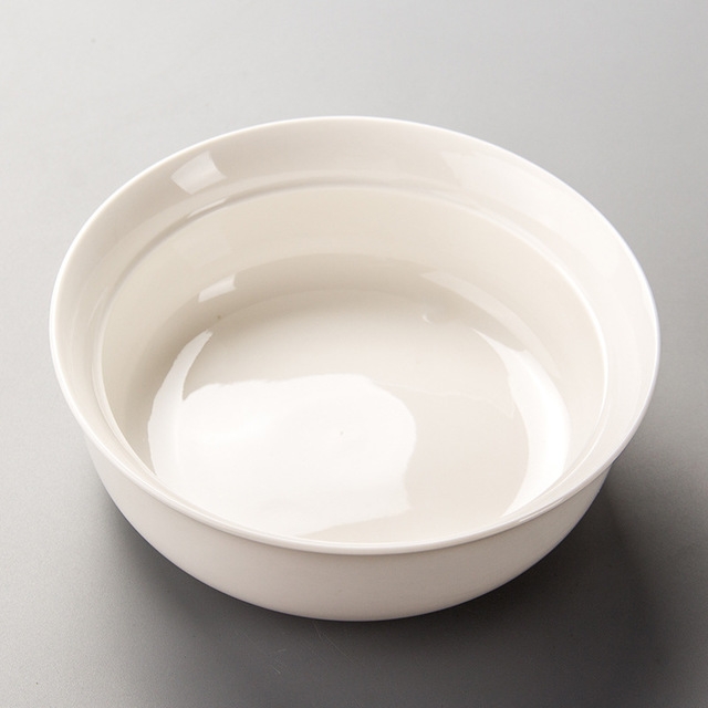 

Blue White Ceramic Tea Wash Tea Ceremony Tea Set Pen Wash Accessories Large Tea Bowl(Chinese White)