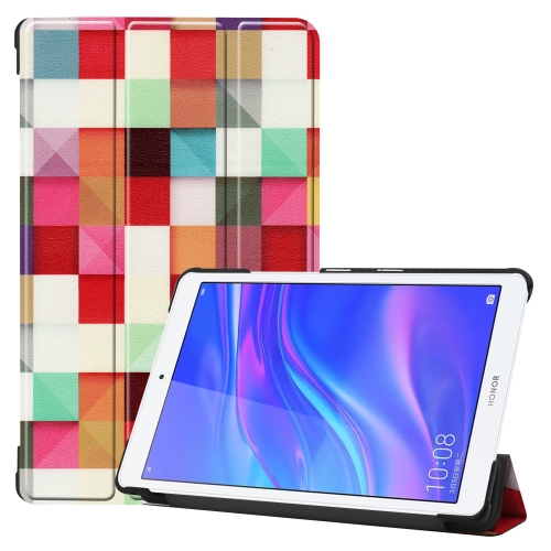 

Custer Texture Colored Drawing Horizontal Flip PU Leather Case for Huawei MediaPad M5 Lite 8.0, with Three-folding Holder(Magic Cube)