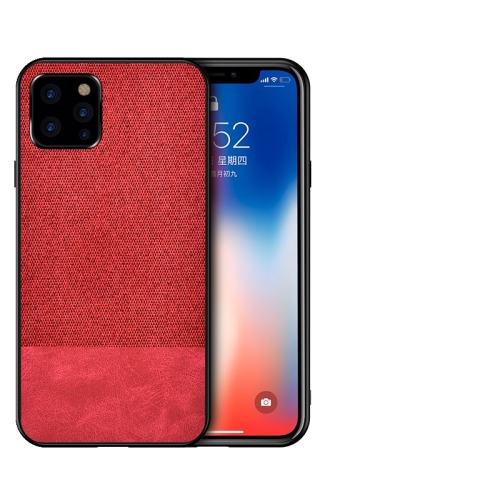 

Shockproof Splicing PU + Cloth Protective Case for iPhone 11 Pro Max(Red)