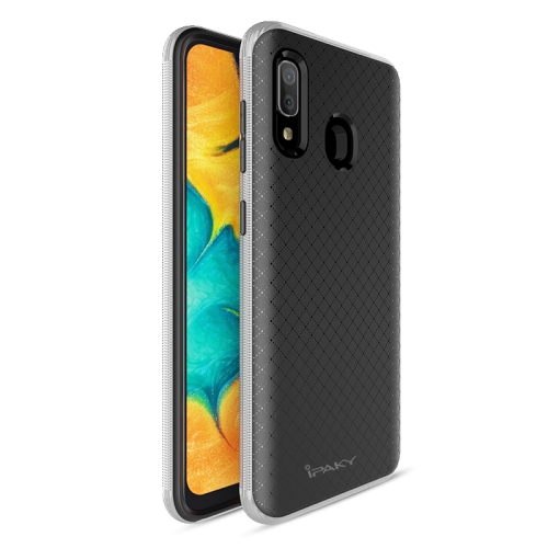 

iPAKY Bumblebee PC Frame + TPU Case for Galaxy A20(Silver)