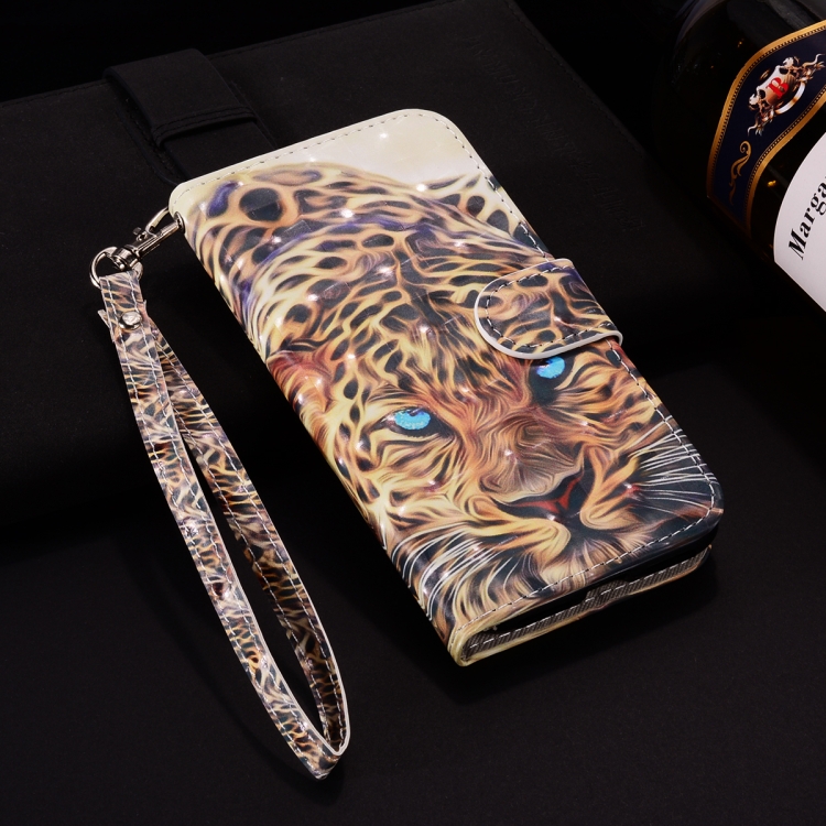 

Laser 3D Pattern Colored Drawing Horizontal Flip Leather Case with Holder & Card Slots & Photo Frame for Galaxy S10(Leopard)