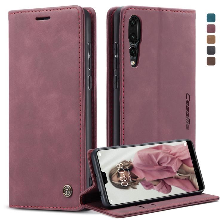 

CaseMe-013 Detachable Multifunctional Horizontal Flip Leather Case with Card Slot & Holder for Huawei P20 Pro(Red Wine)