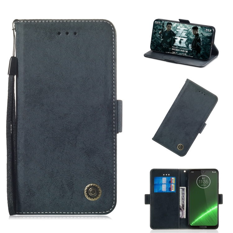 

Multifunctional Horizontal Flip Retro Leather Case with Card Slot & Holder for Motorola G7 Power(Black)