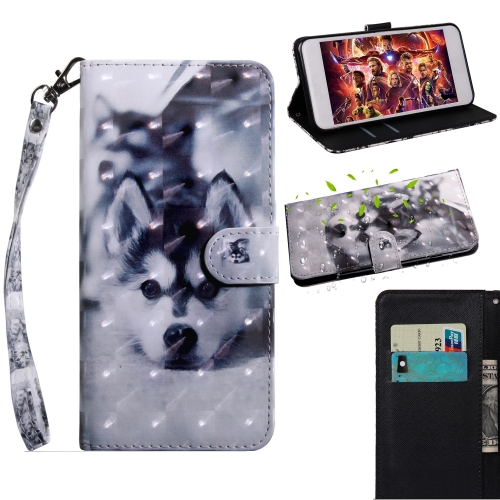 

3D Painting Pattern Coloured Drawing Horizontal Flip TPU + PU Leather Case with Holder & Card Slots & Wallet For Alcatel 1X 5059D(Husky)