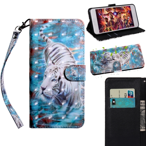 

3D Painting Pattern Coloured Drawing Horizontal Flip TPU + PU Leather Case with Holder & Card Slots & Wallet For Huawei P Smart Z(Roaring Wolf)