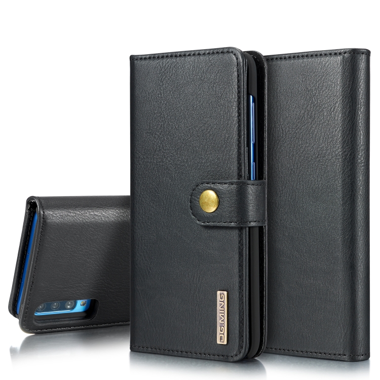 

DG.MING Crazy Horse Texture Flip Detachable Magnetic Leather Case with Holder & Card Slots & Wallet for Galaxy A70(Black)