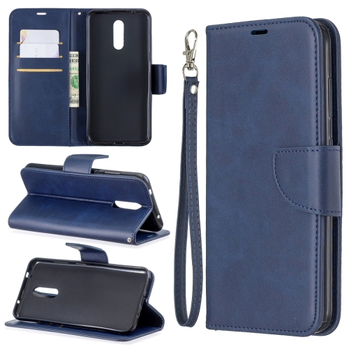 

Retro Lambskin Texture Pure Color Horizontal Flip PU Leather Case with Holder & Card Slots & Wallet & Lanyard for Nokia 3.2(Blue)