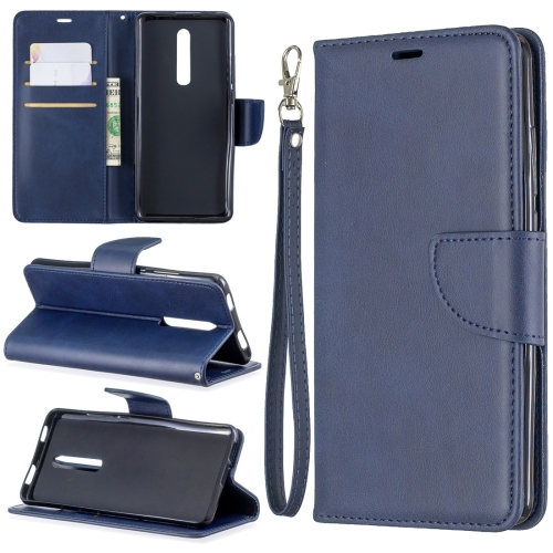 

Retro Lambskin Texture Pure Color Horizontal Flip PU Leather Case with Holder & Card Slots & Wallet & Lanyard for Xiaomi Redmi K20(Blue)