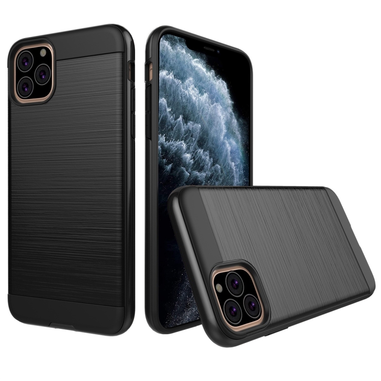 

Brushed Texture Shockproof Rugged Armor Protective Case for iPhone 11 Pro(Black)
