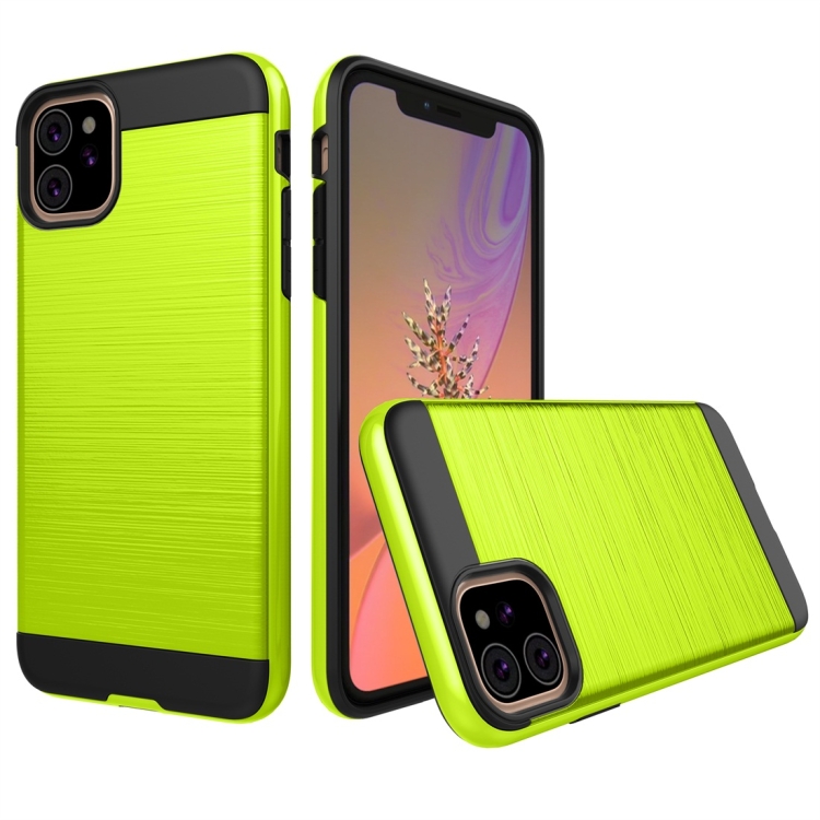 

Brushed Texture Shockproof Rugged Armor Protective Case for iPhone 11(Green)