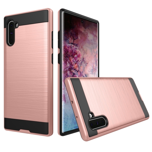 

Brushed Texture Shockproof Rugged Armor Protective Case for Galaxy Note 10(Rose Gold)